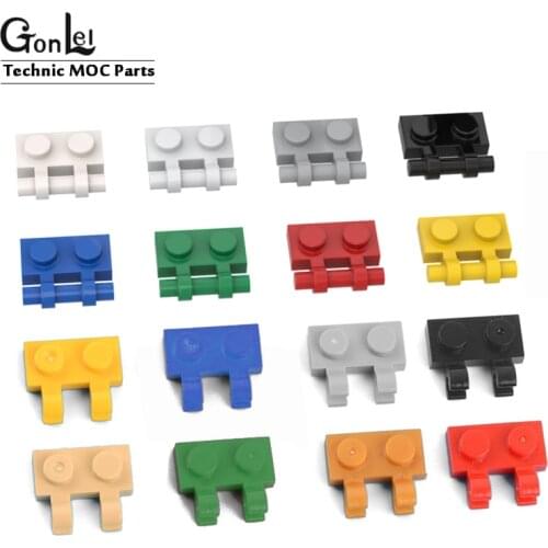 30Pcs/lot 2540 Plate Special 1x2 Side Handle and 60470 Clips Horizontal 48336 MOC Building Blocks Bricks DIY Toys Parts Gifts
