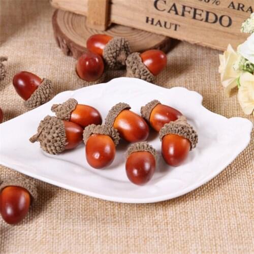 50pcs 3cm Mini Artificial Foam Pine Cones Fake Fruit And Vegetables Berries Artificial Flowers Wedding Christmas Tree Decoration