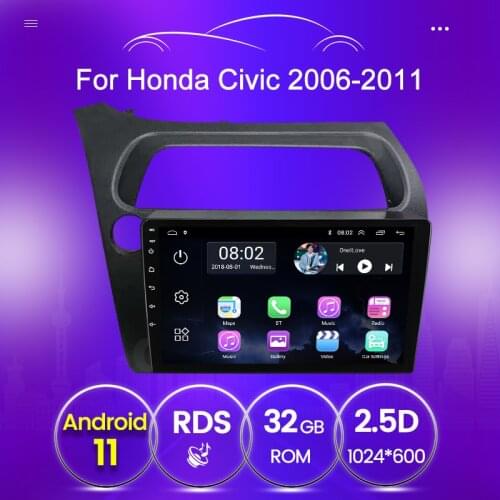 Autoradio Android 11 Touchscreen 2din For Honda Civic Hatchback 2006 - 2011 Car Radio Multimedia Player Stereo GPS Navigator BT
