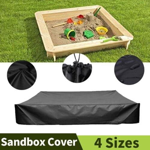Sandpit Furniture Cover Outdoor Accessories Childrens Playground Sandbox Cover With Canopy Drawstring Polyester Sun Shelter