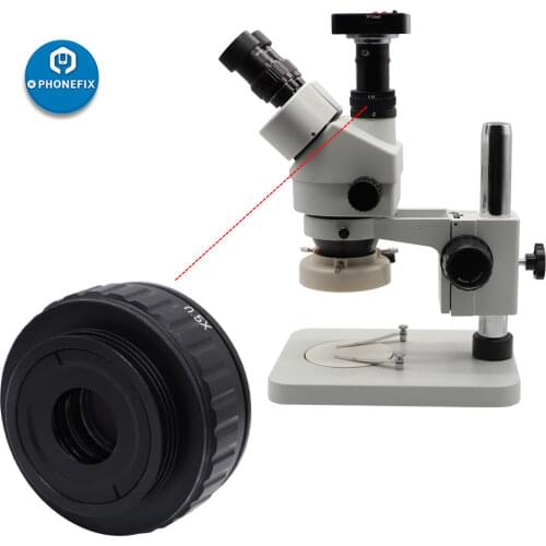 CTV 0.5X C Mount Lens Adapter Focus Adjustable Camera Installation C Mount Adapter to New Type of Trinocular Stereo Microscope