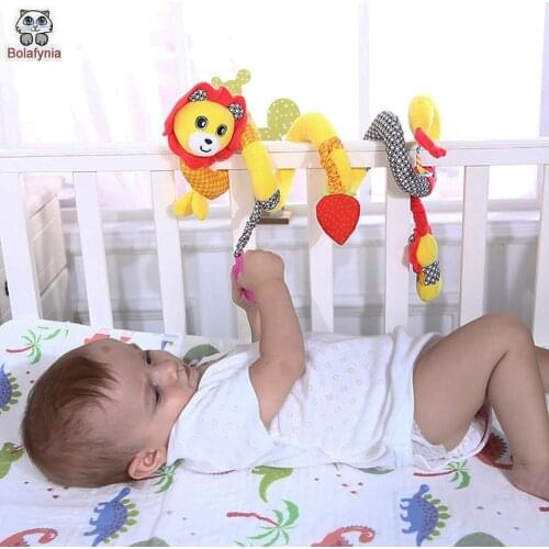 BOLAFINIA Baby toy animal bed around newborn car winding bed bell children kids toy Plush educational toys