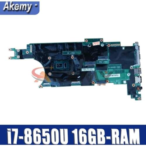 For Lenovo Thinkpad X280 Laptop Motherboard EX280 NM-B521 W/ i7-8550U i7-8650U 16GB-RAM 100% Tested FRU 01LX688 01LX676 01LX68