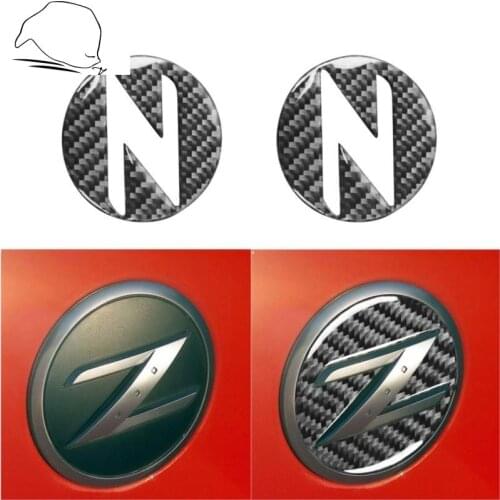 For Nissan 350Z Z33 2003-2009 Car Carbon Fiber Z LOGO Both Side Hood Fender Emblem Badge Sticker Modified Exterior Accessories