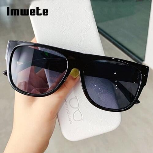 Imwete 2021 Fashion Womens Sunglasses Men Outdoor Goggles Vintage Square Sun Glasses Unisex Oversizes Eyeglasses