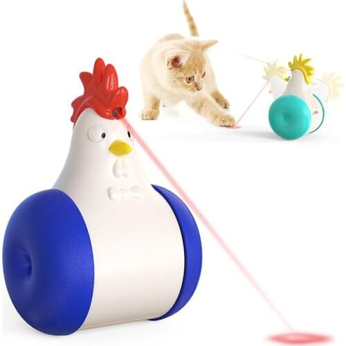 Infrared Teasing Cat Toy Chick Style Pet Laser Teaser Tumbler Squeak Toy Kitten Interactive Toys Pets Supplies For Catch Cats