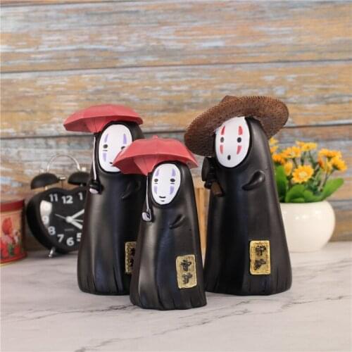 Faceless Mans Piggy Bank Exquisite Hand Painted Coin Jar Resin Creative Student Gift Crafts