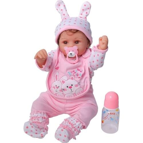 55CM Bebe Doll Bebe Reborn Baby Dolls Toddler 22inch Reborn Doll Cute Realistic Cloth Doll Toys for Children Girls Birthday Gift