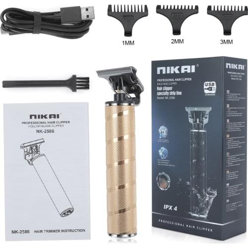 USB Rechargeable T9 Baldheaded Hair Clipper Electric hair trimmer Cordless Shaver Trimmer 0mm Men Barber Hair Cutting Machine