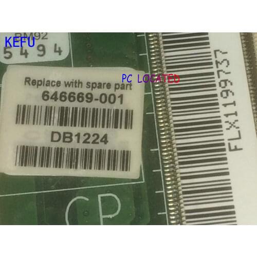 KEFU (646669-001 Compatible 646670-001 ) Free Shipping Laptop Motherboard for HP 630 631 430 Notebook PC Compare please