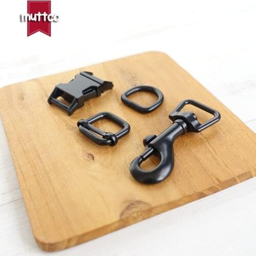 Metal buckle+adjust buckle+D ring+metal dog clasp/set) 15mm quick-release buckle customized name phone number diy pet supplies