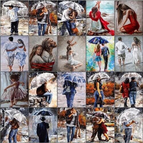 5d diamond painting kit set Umbrella love woman man complet embroidery Cross stitch dirll drawing cuadros full square mosaic art