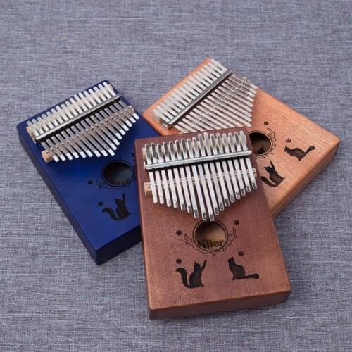 New Thumb Piano Kalimba 17 Keys Solid Wood Portable Adjustable Musical Keyboard Instruments For Beginners