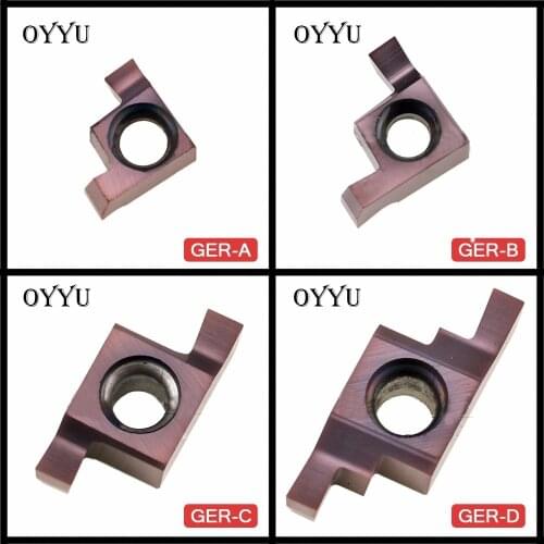 OYYU Small Hole Sloting Blade GER100 GER120 GER150 GER200 GER250 GER300 GER350 GER400 A B C D Insert CNC Grooving Cutter Tools