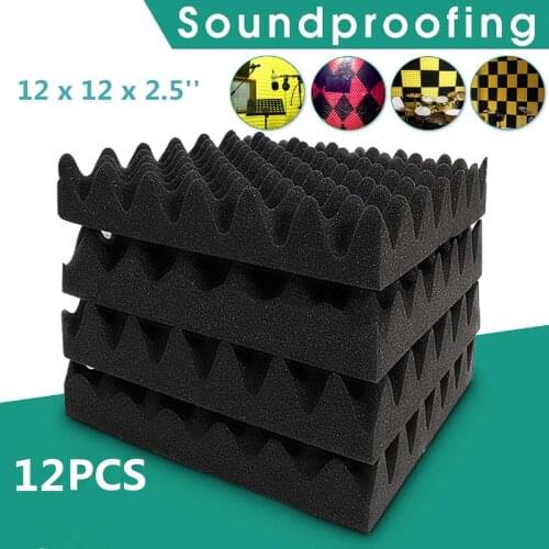 1PCS 30 x 30 x 6cm sound insulation foam acoustic foam sound treatment recording studio sound absorbing wedge polyurethane foam