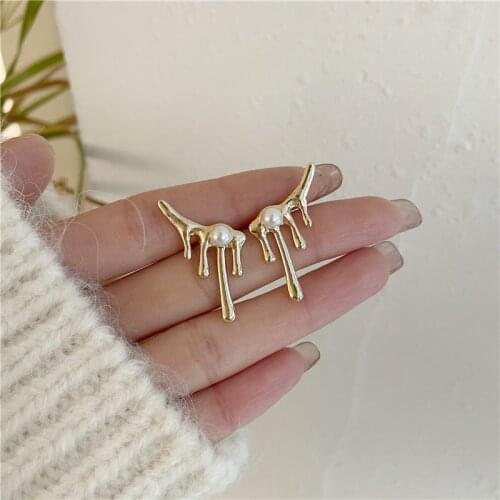S925 Needle Earring 2021 new tidal earclip without earhole women INS simple cold wind earring