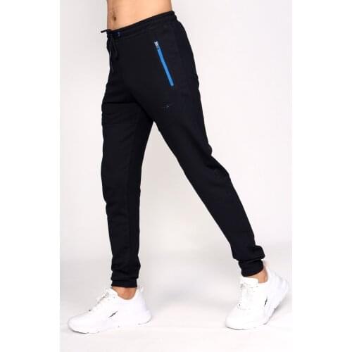 Sports Trousers Zipper Pocket Elastic Leg