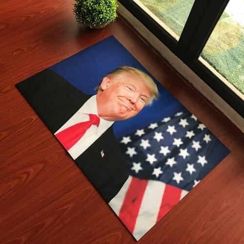 Funny Printed Custom Mats for Hallway Front Door The American president Donald Trump Indoor Decor Non-slip Mat Doormat