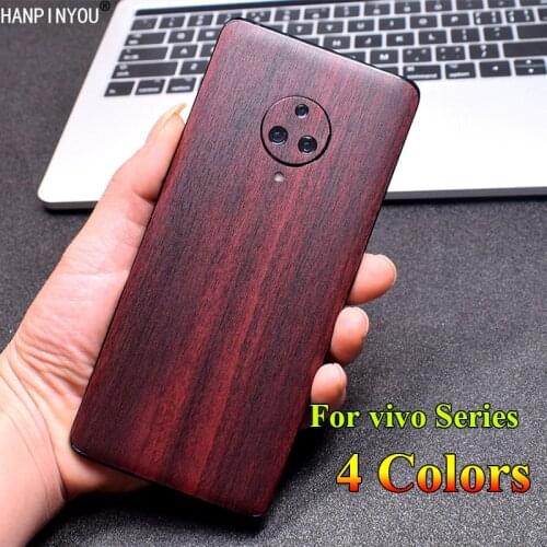 For vivo NEX 3 V17 iQOO Neo Y17 Y15 Y12 Rear Back Cover 3D Imitation Wood Grain Protection Skin Decal Sticker Film (Not a Case)
