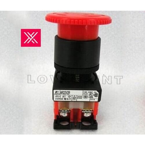 1 piece AR22V2R Emergency stop switch emergency stop button AR22V2R-22R