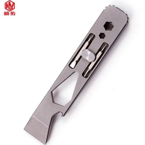 1PCS Outdoor Survival Defense EDC Crowbar Multifunctional Bottle Opener Portable Screwdriver Tool