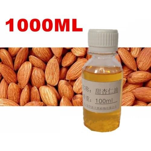 1000ml 1L 1KG Natural Pure Sweet Almond Oil Massage Base Oils Beauty Salon Equipment Skin Care Product