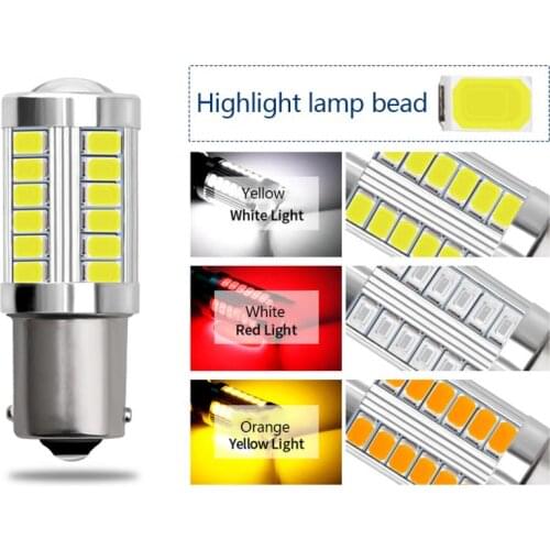 2pcs 1156 1157 LED Car Tail Bulb Brake Lights Reverse Lamp Daytime Running Signal Light Motorcycle Light 7000K-8000K Wholesale