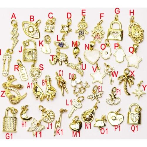 20 Pcs Zircon Tiny Mix shape necklace pendants Charms jewelry for women accessories zircon pendants beads 8155