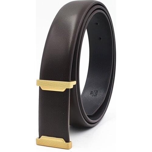 2019 New Arrival Luxury Brand Men Designer Belts Quality Women Male Casual Belt Genuine Leather Smooth Buckle Strap for Jeans