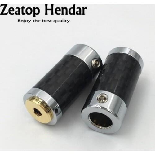 1Pcs Carbon Fiber HIFI 2.5mm 4 Pole Female Audio Plug 2.5 Gold Plated Headphone Connector Solder DIY Mini Jack