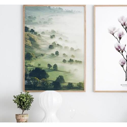 Nordic Abstract Poster Wall Art Landscape Canvas Painting Flowers Wall Art Pictures For Living Room Modern Decorative Prins