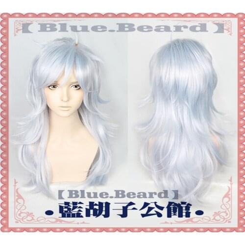 Anime Kemono Jihen Akira Cosplay Wig Unisex 65cm Light Blue Wig Anime Cosplay Wigs Heat Resistant Synthetic Wigs Halloween + Wig