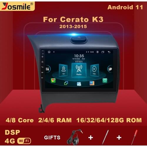 2+32G 2 din Android 11 Car Multimedia Player For Kia Cerato K3 2013 2014 2015 Radio Video Navigation GPS Stereo Carplay RDS DSP