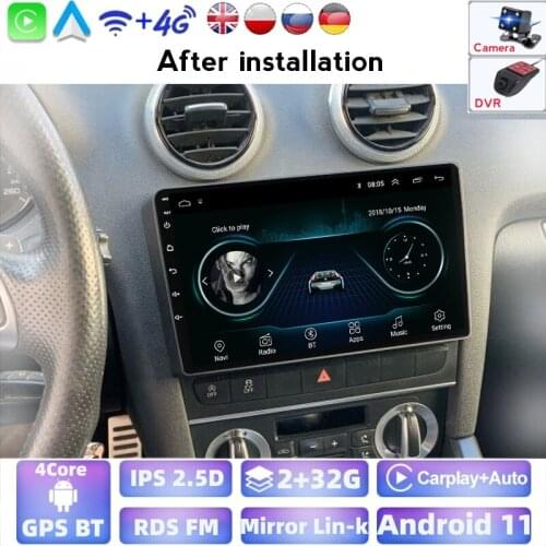 Android 2G+32G 9inch 2.5D Car Multimedia Video Player For Audi A3 2006-2012 2din Car Radio Multimedia Player Navigation