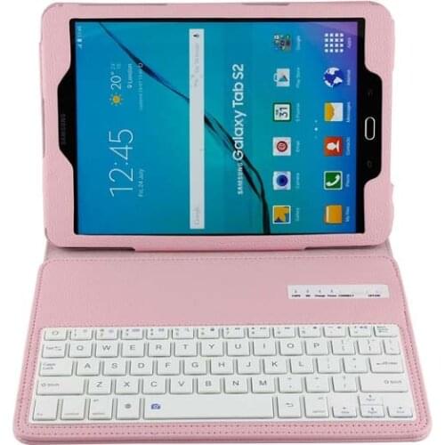 Russian Removable Wireless Bluetooth Keyboard Stand PU Leather Cover Case For Samsung Galaxy Tab S2 9.7 T810 T815 9.7inch Tablet