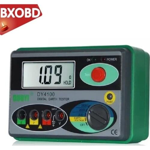 Digital Earth Tester DY4100 Resistance Tester Ground Resistance Instrument Megohmmeter 0-2000 Ohm Higher Accuracy Meter