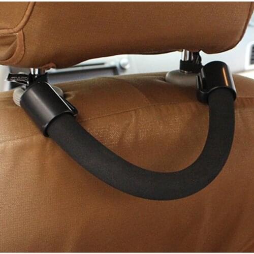 Black Car Seat Back Headrest Holder Handle Universal Car Armrests Seats Back Chair Old Man Childrens Safety Hanger Hook