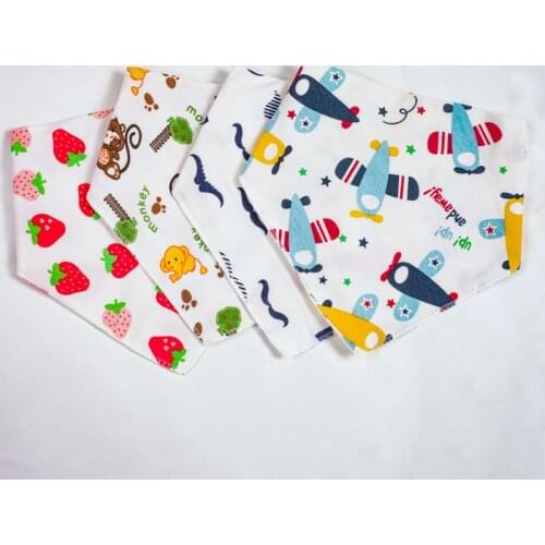 Baby Bibs Bandana Cotton Baby Feeding Apron Triangle Cute Baby Bibs Girls Boys Cartoon Feeding Scarf Bib Collar Bibs Burp Cloth