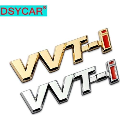 DSYCAR 1Pcs 3D Metal VVT-I Car Side Fender Rear Trunk Emblem Badge Sticker for JEEP Mercedes BMW Nissan Audi VW Ford Honda Toyot