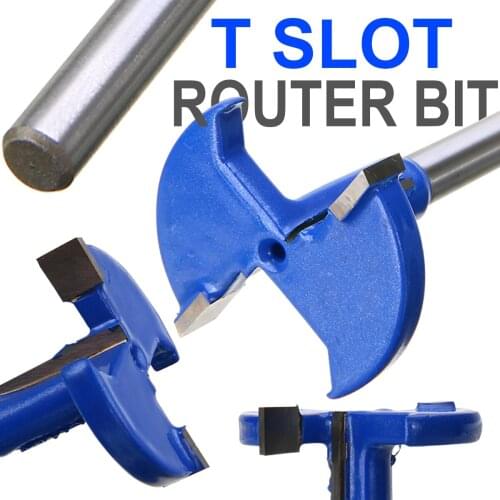 1/4 inch Shank Straight T-track T slot Router Bit Woodworking Milling Cutter Edge Trimming Router Bits