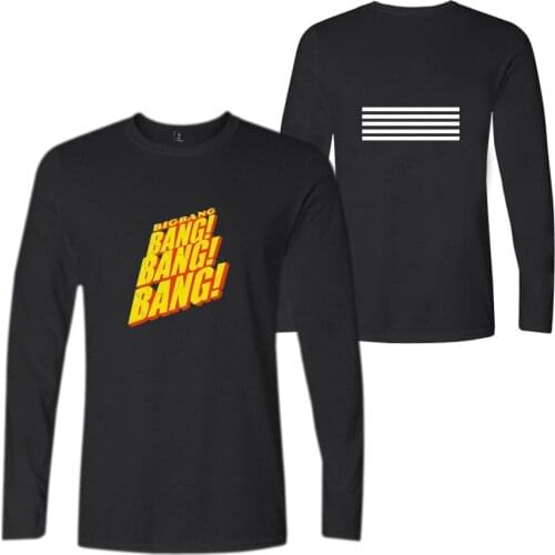 Kpop BIGBANG Cotton T Shirt For Men Women T-shirt Hip Hop Long Sleeve Spring Summer Tshirt T shirts Tops Streetwear Clothes