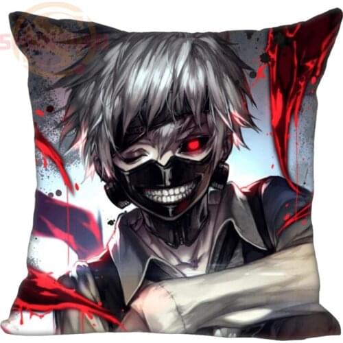 Hot Sale New Custom tokyo ghoul Square Pillowcases zipper Custom Pillow Case 20x20cm 35x35cm 40x40cm