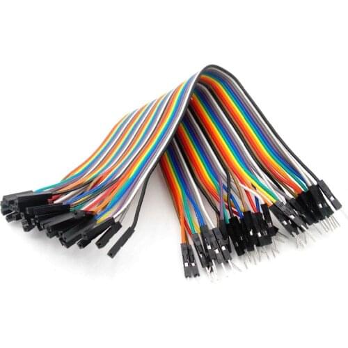 40pcs 20cm 1p-1p female to male jumper wire Dupont cable Breadboard