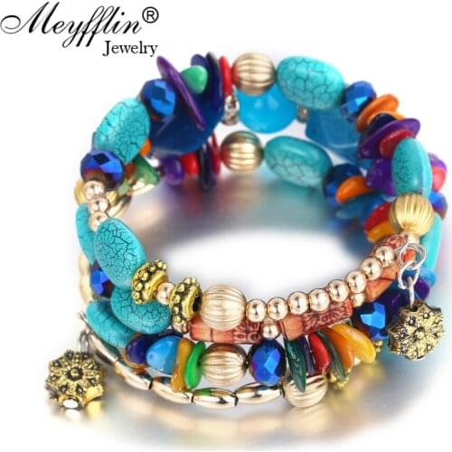 Fashion Charm Bracelets for Women Pulseras Mujer Bohemian Shell Multilayer Bracelets & Bangles Pulseira Boho Jewelry
