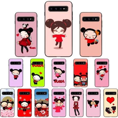 FHNBLJ Cartoon chinese doll pucca and garu Soft Phone case Cover for Samsung Galaxy S6 S6edge Plus S7 S7edge S8 S9 S10 Plus S20