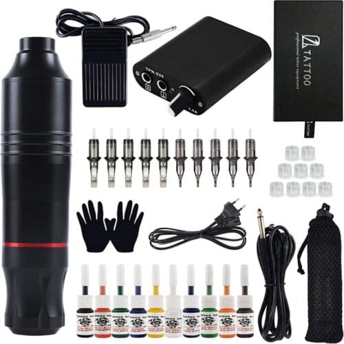 Tattoo Machine Kit Tattoo Power Supply Rotary Pen With Cartridges Needle Tattoo Pen machine For Tattoo Beginners Artist