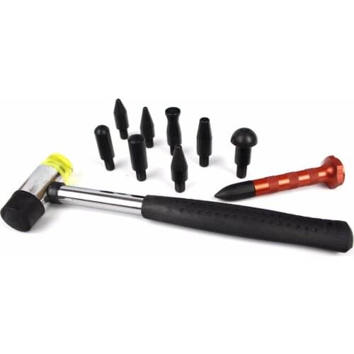 Paintless Dent Repair Hail Removal Tools Kit Tap Down Pen with 9 Heads PDR Tools kit