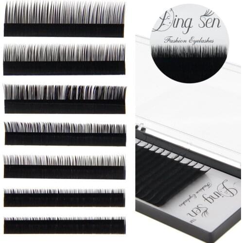 12Lines/Tray 8~14mm Mix Premium Natural Synthetic Mink Individual Eyelash Extension Makeup Maquiagem Cilios