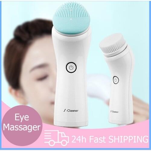 New Electric Cleansing Device Two-In-One Silicone Portable UltrasonicVibration Facial Cleansing Device Pore Cleaner Skincare