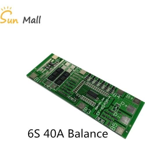 6S 40A 22V24V BMS Board/Lithium Battery Protection Board with balanced power tools Solar lighting Integrated BMS